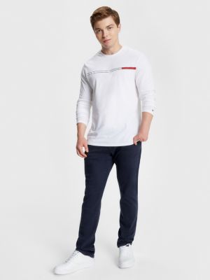 Adaptive Stripe Long Sleeve T-Shirt, White