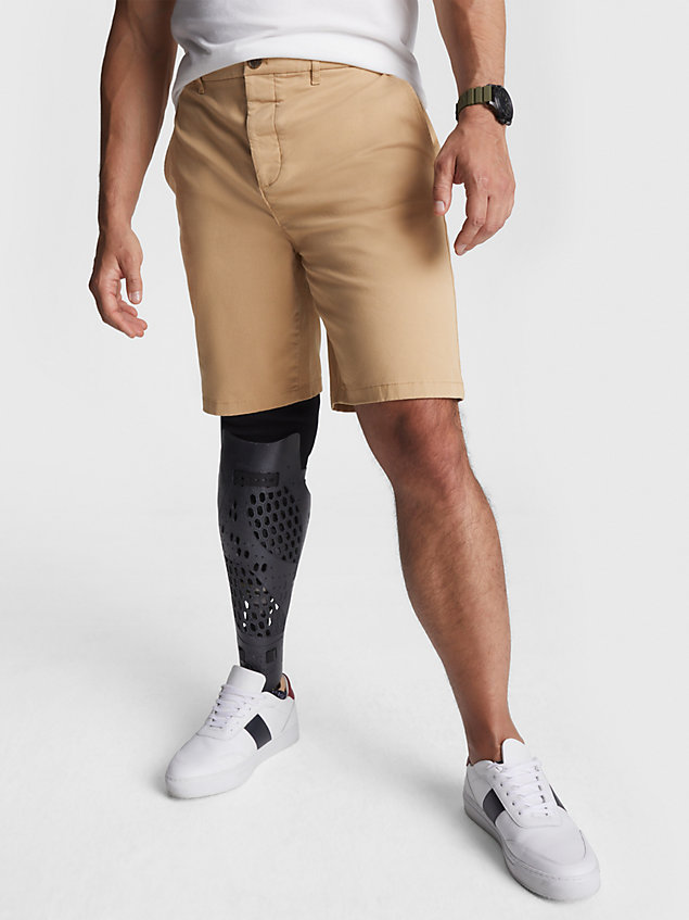 khaki adaptive th comfort shorts for men tommy hilfiger