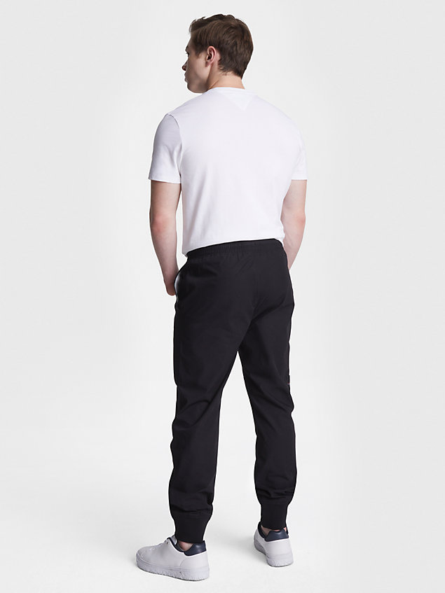 black adaptive woven joggers for men tommy hilfiger