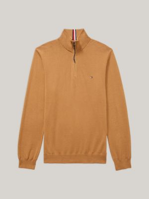 Mens orange mock turtleneck sale