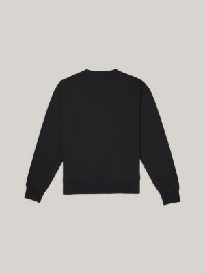 Adaptive Signature Crew Neck Sweatshirt | Black | Tommy Hilfiger