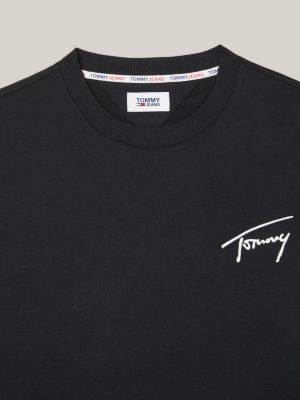Adaptive Signature Crew Neck Sweatshirt | Black | Tommy Hilfiger