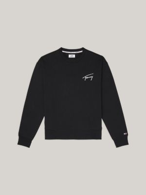 Black tommy hilfiger clearance crew neck