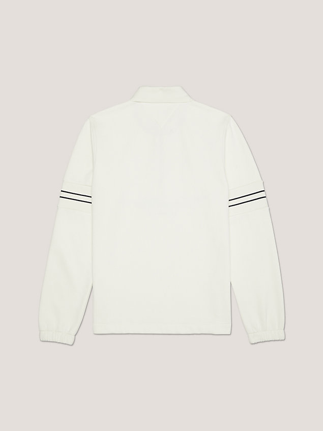 white adaptive signature popover sweatshirt for men 