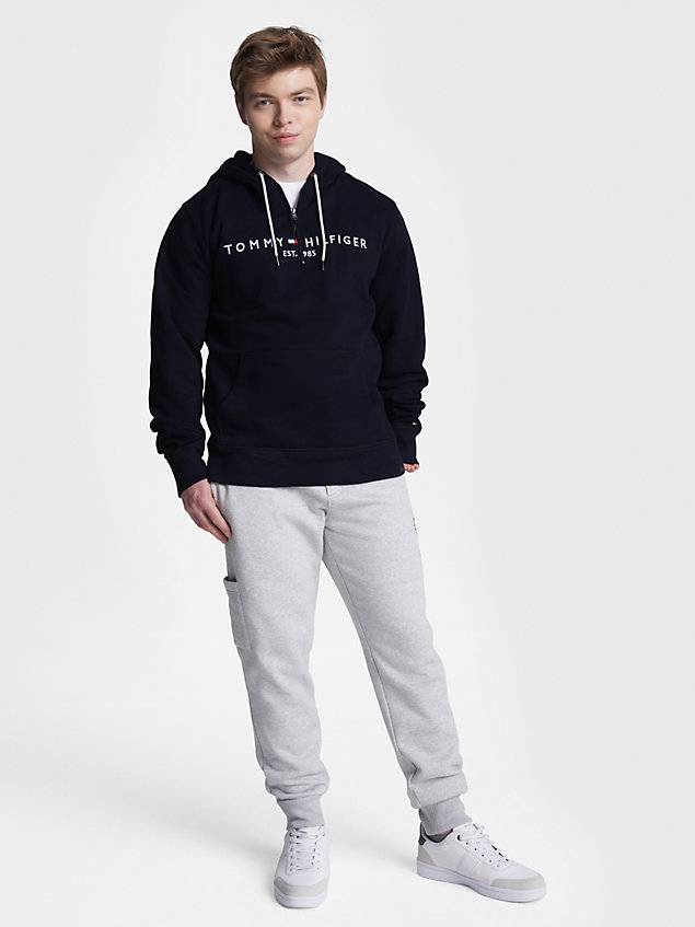 blue adaptive 1985 collection logo hoody for men tommy hilfiger