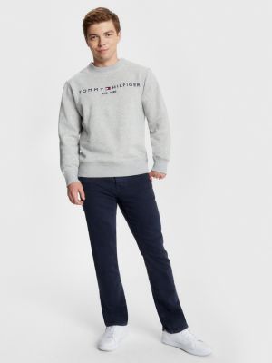 Tommy Hilfiger Sudadera de Cuello Redondo Liso para Hombre, Gris, Jaspeado,  (Sport Grey Heather), X-Small : : Ropa, Zapatos y Accesorios