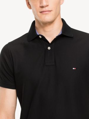 Slim Fit Cotton Polo Shirt | BLACK 
