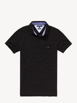 Slim Fit Cotton Polo Shirt | BLACK 