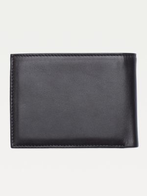 TOMMY JEANS - Men's trifold wallet with Velcro fastening - AM0AM11714BDS -  Black