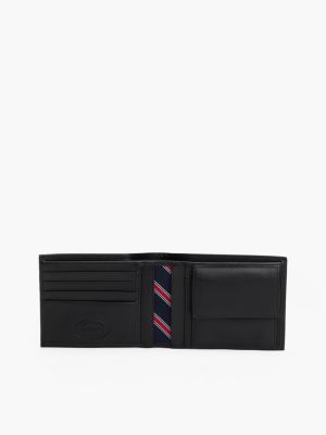 schwarz bifold-brieftasche aus leder für herren - tommy hilfiger