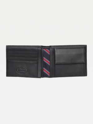 Leather Flap Wallet | BLACK | Tommy 