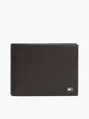 tommy hilfiger leather flap wallet