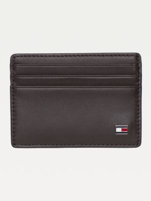 Leather Card Holder BROWN Tommy Hilfiger