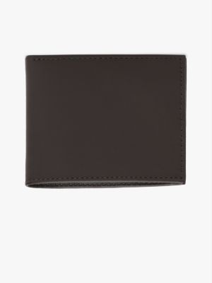 SMALL TRIFOLD WALLET IN GRAINED CALFSKIN - GREY