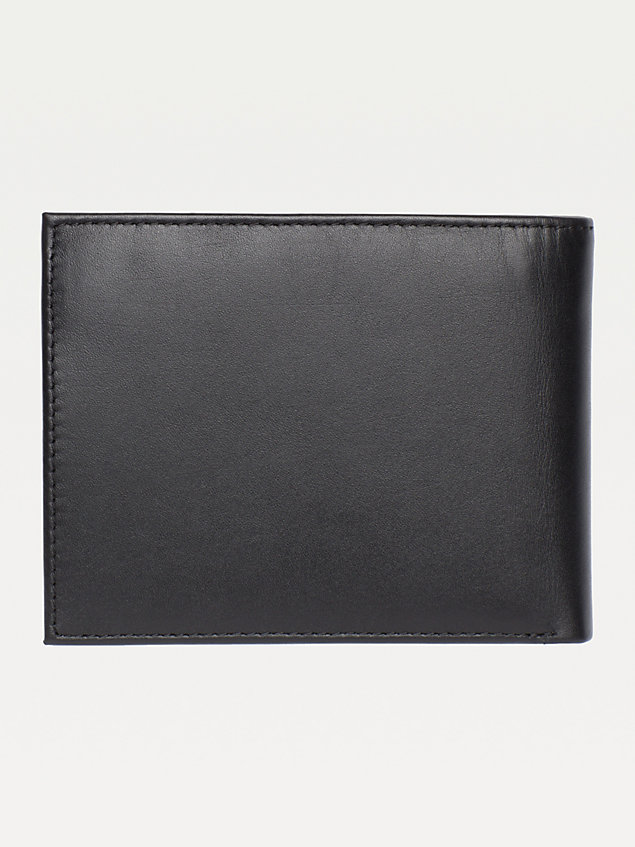 black signature stripe trifold wallet for men tommy hilfiger