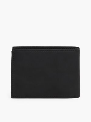 black small leather wallet for men tommy hilfiger