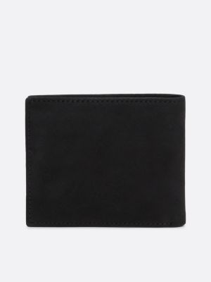 black small bifold card wallet for men tommy hilfiger