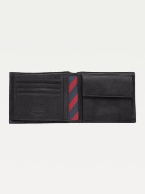 Leather Trifold Wallet | BLACK | Tommy 