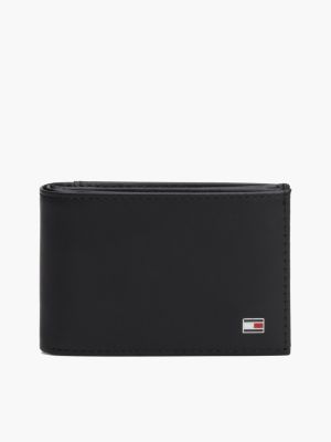 black kleine brieftasche aus leder für herren - tommy hilfiger