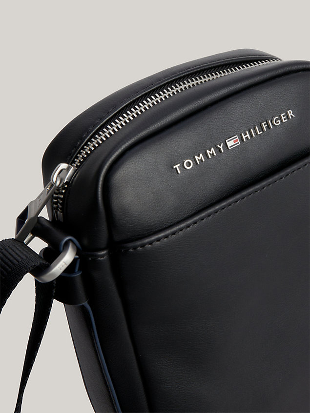 black th city small reporter bag for men tommy hilfiger