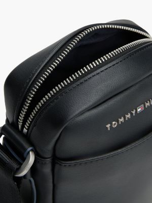 black th city reporter bag for men tommy hilfiger