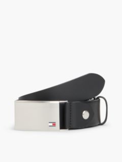 Adjustable Logo Plaque Belt — Black 1