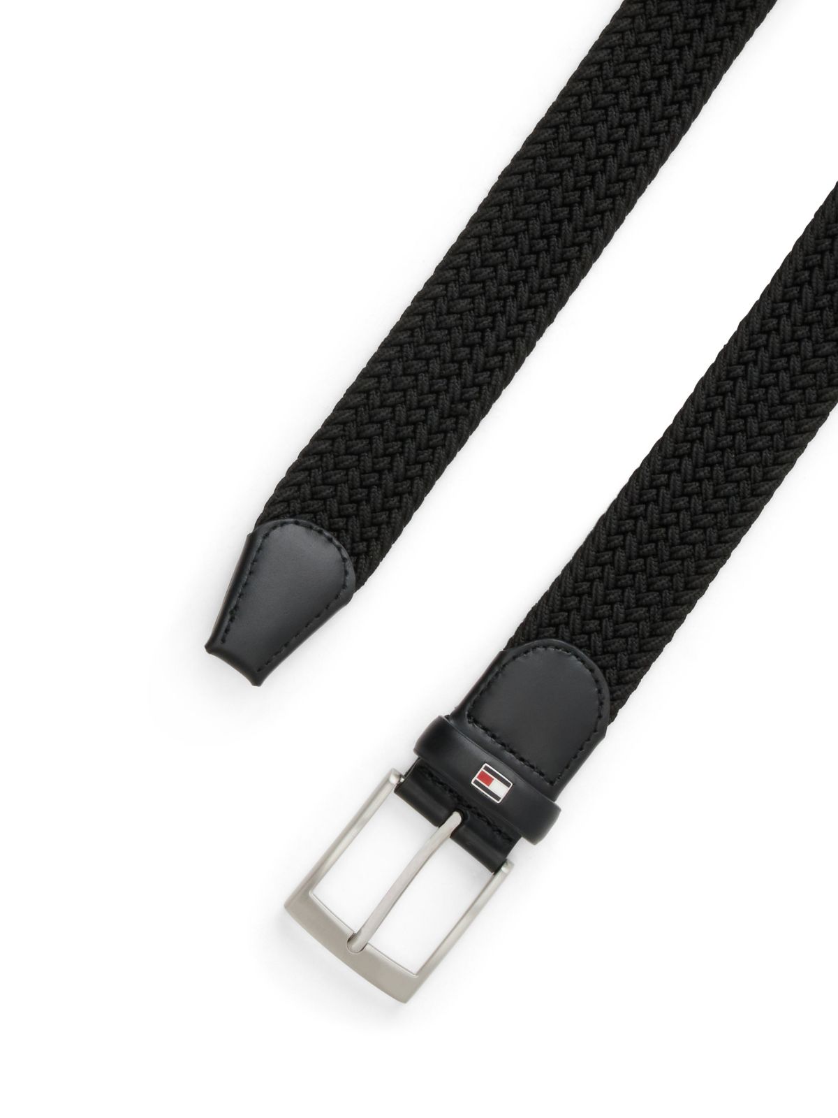 Adan Braided Elastic Webbing Belt — Black