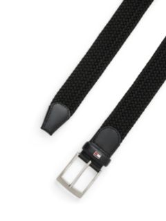 Adan Braided Elastic Webbing Belt — Black 2