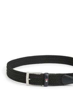 Adan Braided Elastic Webbing Belt — Black 3