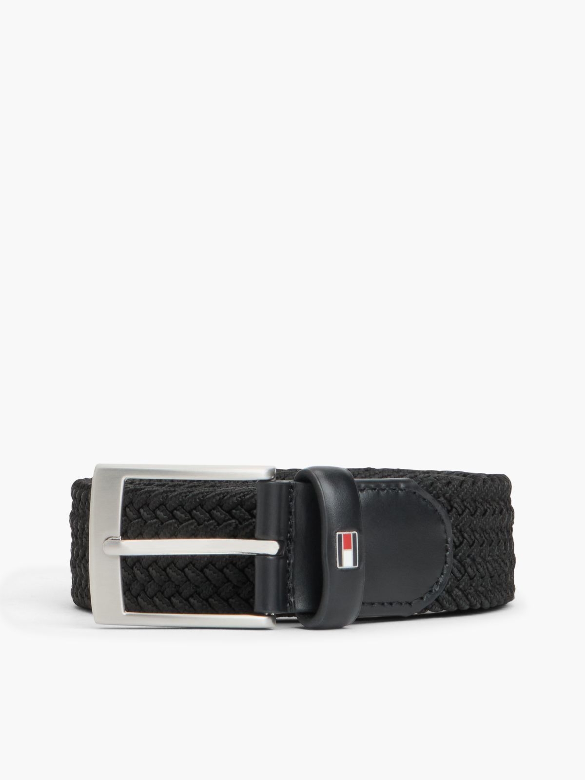 Adan Braided Elastic Webbing Belt — Black