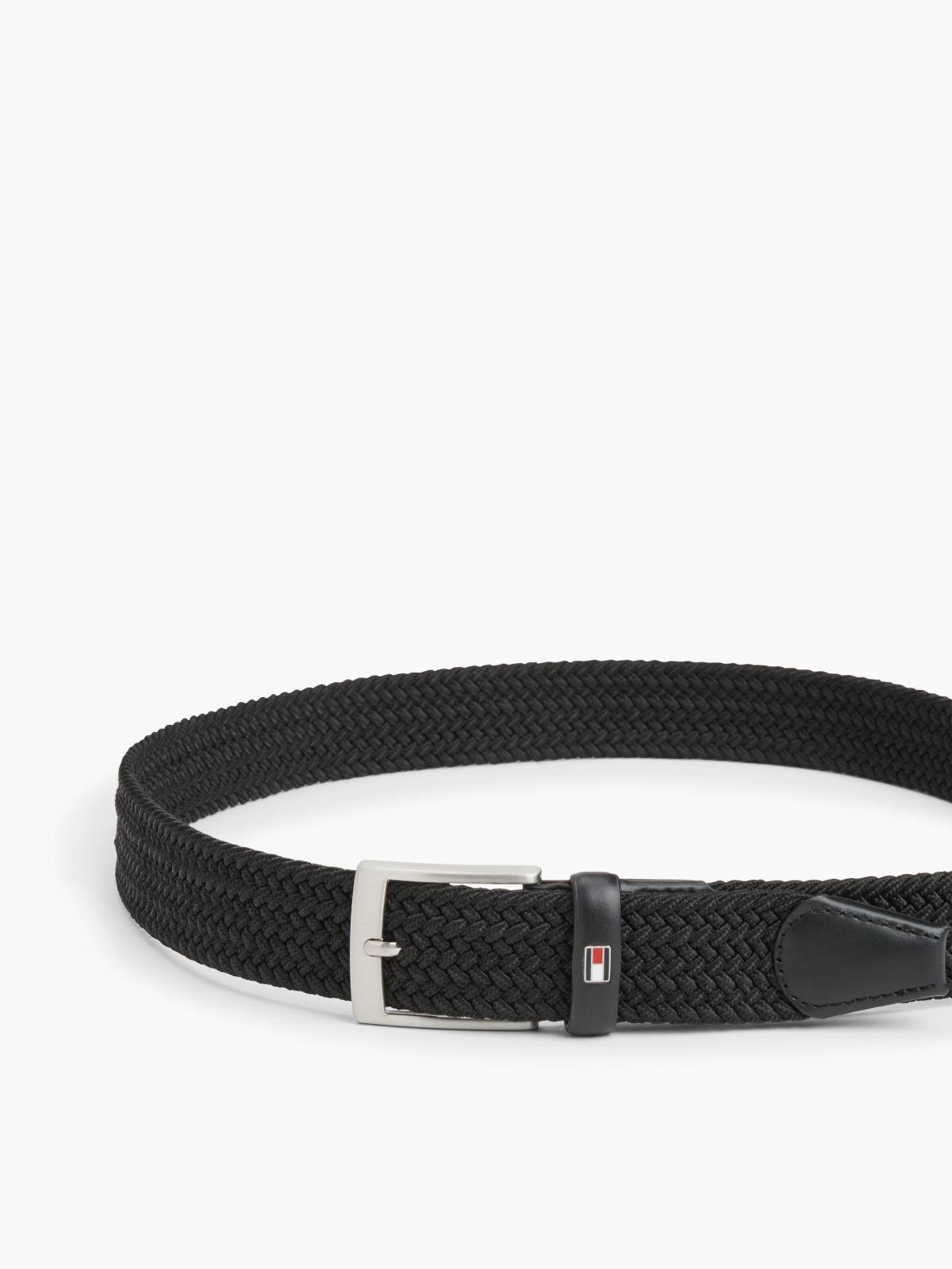 Adan Braided Elastic Webbing Belt — Black