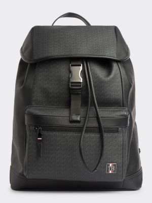 tommy hilfiger all black backpack