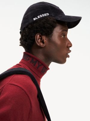 tommy hilfiger black baseball cap