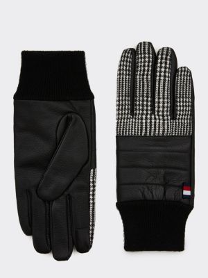 tommy hilfiger leather gloves