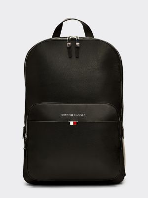 Business Rucksack Aus Leder Schwarz Tommy Hilfiger