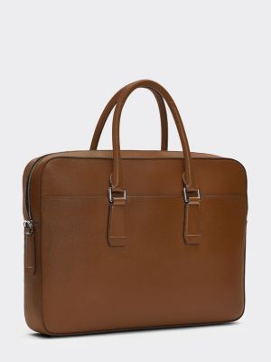 tommy hilfiger leather briefcase