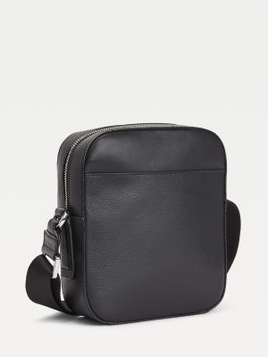 Small Leather Reporter Bag | BLACK | Tommy Hilfiger