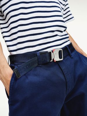 tommy jeans webbing belt black