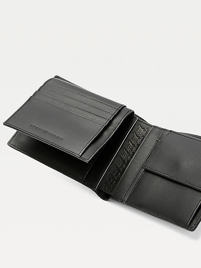 NERO PORTAFOGLI pelle 100/% TOMMY HILFIGER