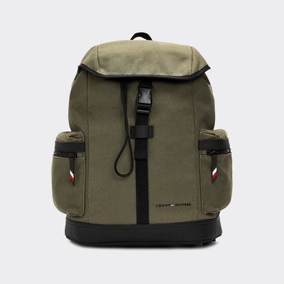 tommy hilfiger olive green backpack