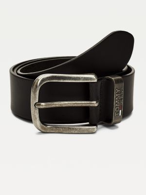 Logo Leather Belt | BLACK | Tommy Hilfiger