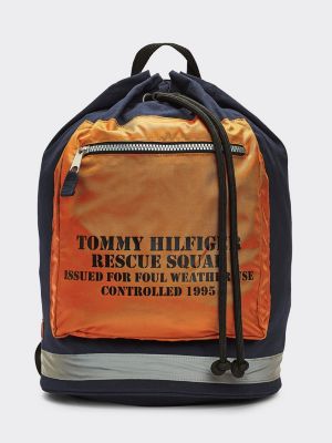 tommy hilfiger orange backpack