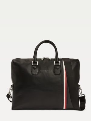 tommy hilfiger leather briefcase