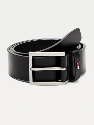 Square Buckle Leather Belt | BLACK | Tommy Hilfiger