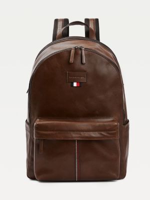 hilfiger leather backpack