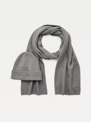 tommy hilfiger grey scarf