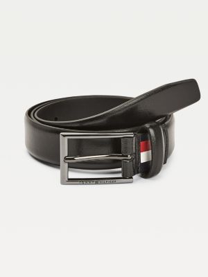 square buckle leather belt