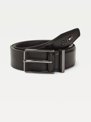 Mercedes-Benz Logo Leather Belt | BLACK | Tommy Hilfiger