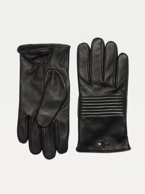 MercedesBenz Leather Touchscreen Gloves BLACK Tommy Hilfiger