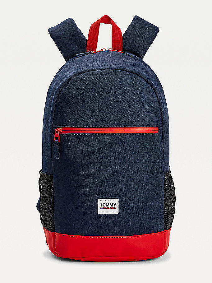 blue urban essentials backpack for men tommy jeans